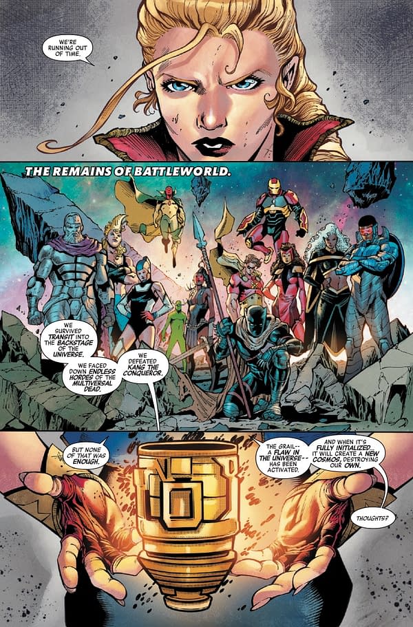 Interior preview page from AVENGERS #35 RUSSELL DAUTERMAN COVER