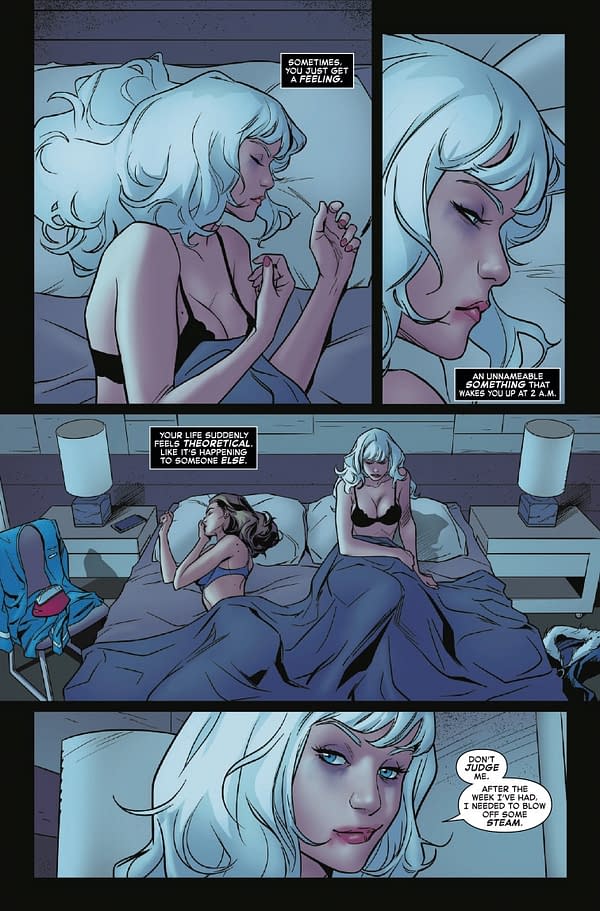 Interior preview page from BLACK CAT #6 ADAM HUGHES COVER