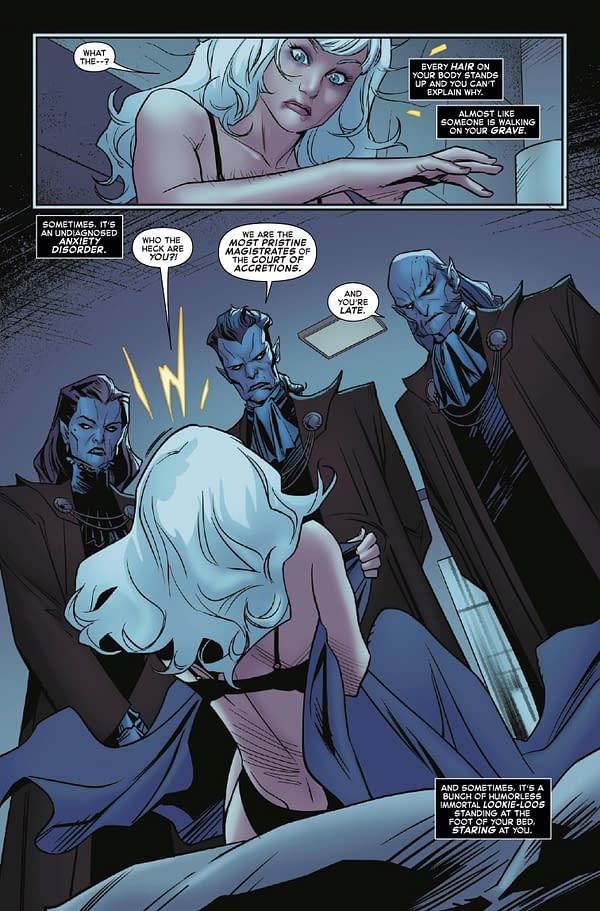 Interior preview page from BLACK CAT #6 ADAM HUGHES COVER