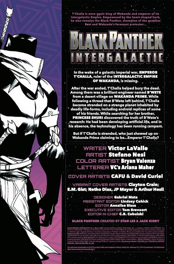 Interior preview page from BLACK PANTHER: INTERGALACTIC #2 CAFU COVER