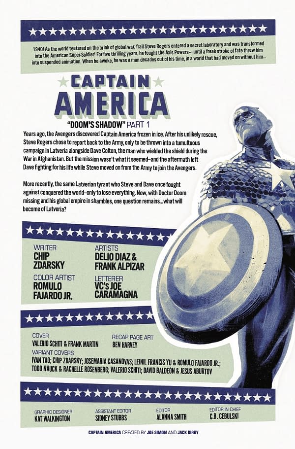 Interior preview page from CAPTAIN AMERICA #6 BEN HARVEY COVER