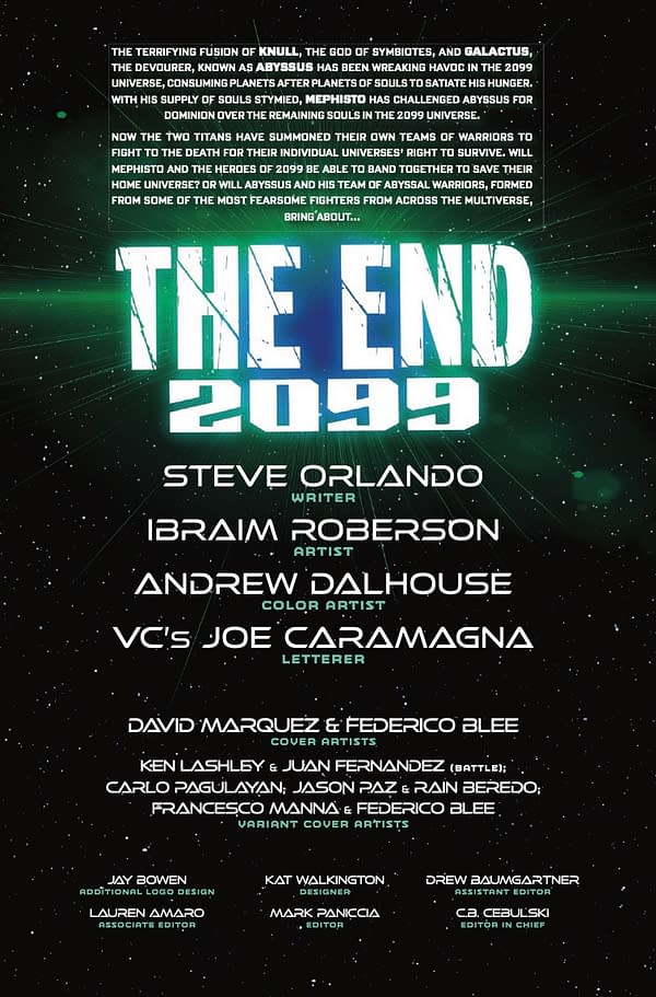 Interior preview page from THE END 2099 #2 DAVID MARQUEZ COVER