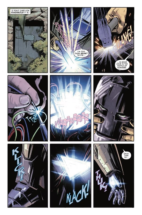 Interior preview page from IRON MAN #1 RYAN STEGMAN COVER