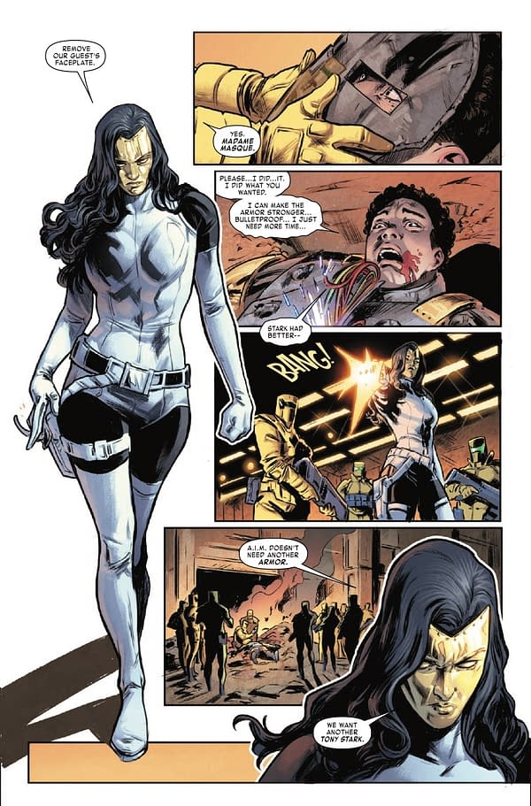 Interior preview page from IRON MAN #1 RYAN STEGMAN COVER