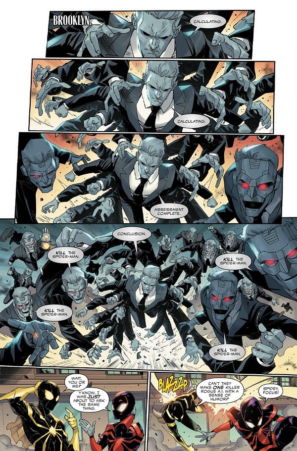 Interior preview page from MILES MORALES: SPIDER-MAN #42 FEDERICO VICENTINI COVER