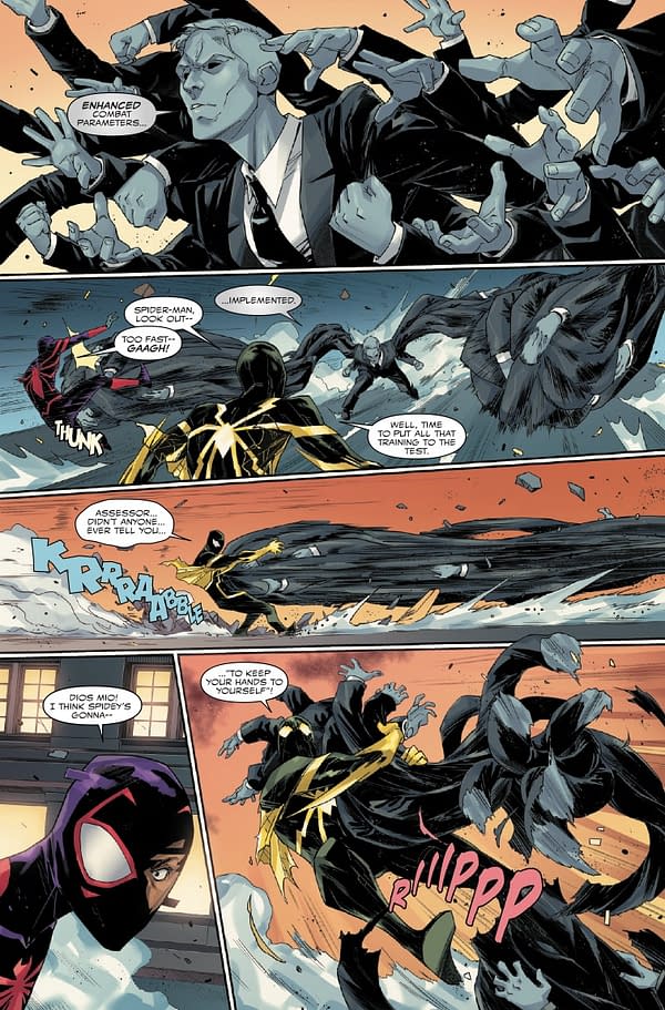 Interior preview page from MILES MORALES: SPIDER-MAN #42 FEDERICO VICENTINI COVER