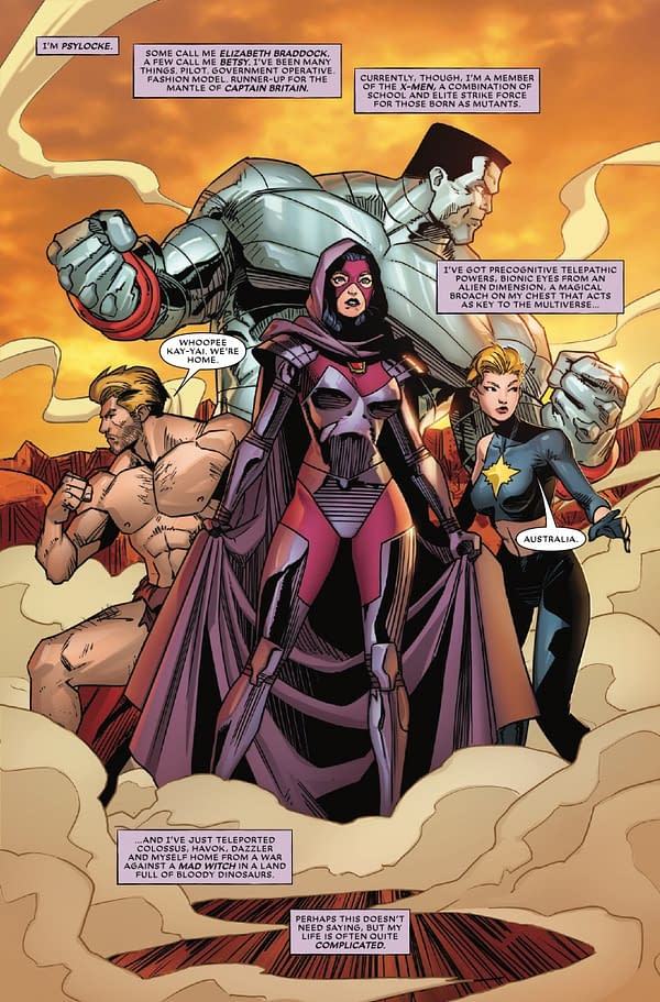 Interior preview page from PSYLOCKE: NINJA #1 DERRICK CHEW COVER