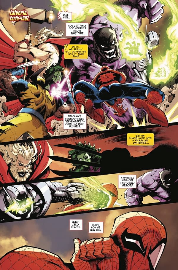 Interior preview page from SPIDER-MAN AND WOLVERINE #9 KAARE ANDREWS COVER