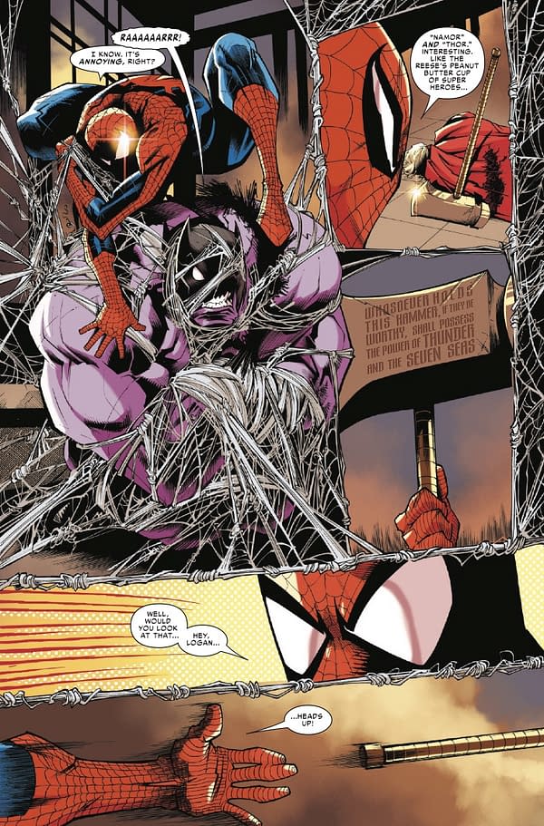 Interior preview page from SPIDER-MAN AND WOLVERINE #9 KAARE ANDREWS COVER