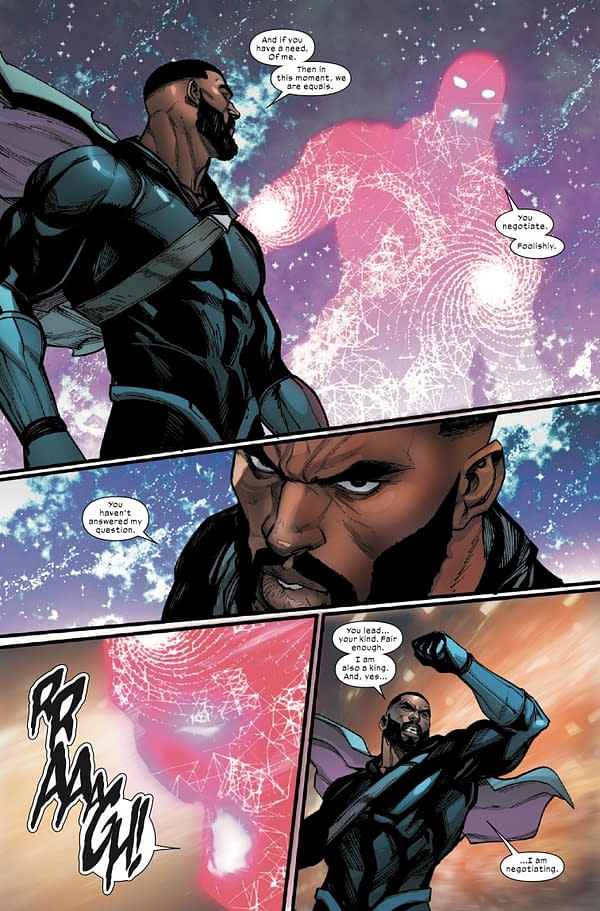 Interior preview page from ULTIMATE BLACK PANTHER #24 STEFANO CASELLI COVER