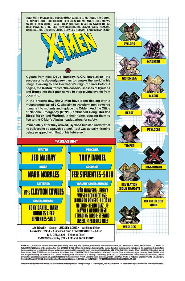 Interior preview page from X-MEN #23 TONY DANIEL COVER