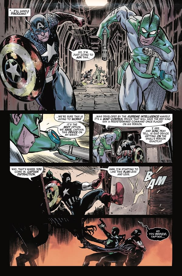 Interior preview page from ALIEN VS. CAPTAIN AMERICA #4 LEINIL YU COVER