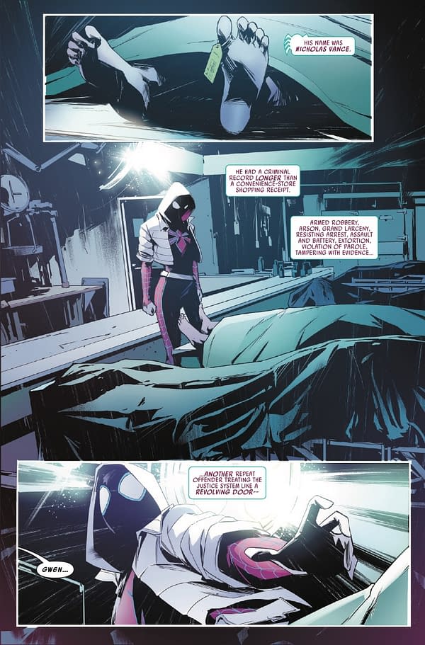 Interior preview page from ALL-NEW SPIDER-GWEN: THE GHOST SPIDER #8 DAVID MARQUEZ COVER