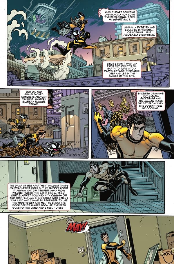 Interior preview page from AMAZING SPIDER-MAN #22 MARK BAGLEY COVER