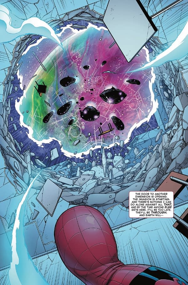 Interior preview page from AMAZING SPIDER-MAN: TORN #5 MARK BAGLEY COVER