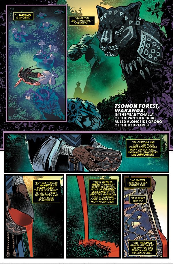 Interior preview page from BLACK PANTHER 60TH ANNIVERSARY SPECIAL #1 MATEUS MANHANINI COVER
