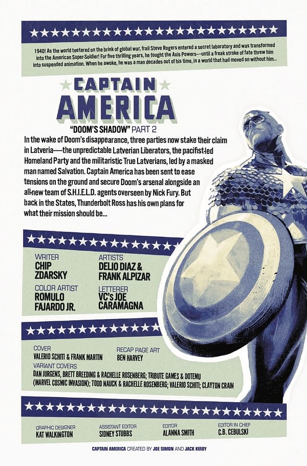 Interior preview page from CAPTAIN AMERICA #7 VALERIO SCHITI COVER