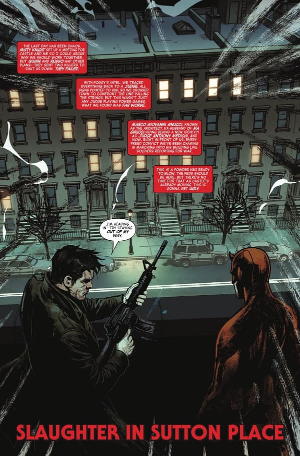 Interior preview page from DAREDEVIL/PUNISHER: THE DEVIL'S TRIGGER #5 SKAN COVER