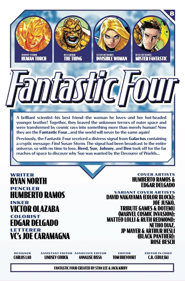 Interior preview page from FANTASTIC FOUR #8 HUMBERTO RAMOS COVER