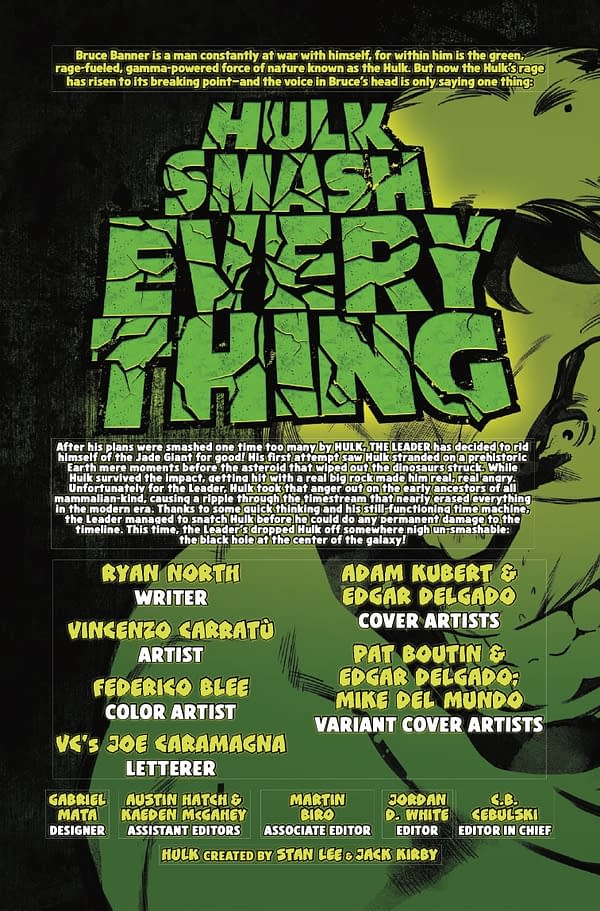 Interior preview page from HULK: SMASH EVERYTHING #3 ADAM KUBERT COVER