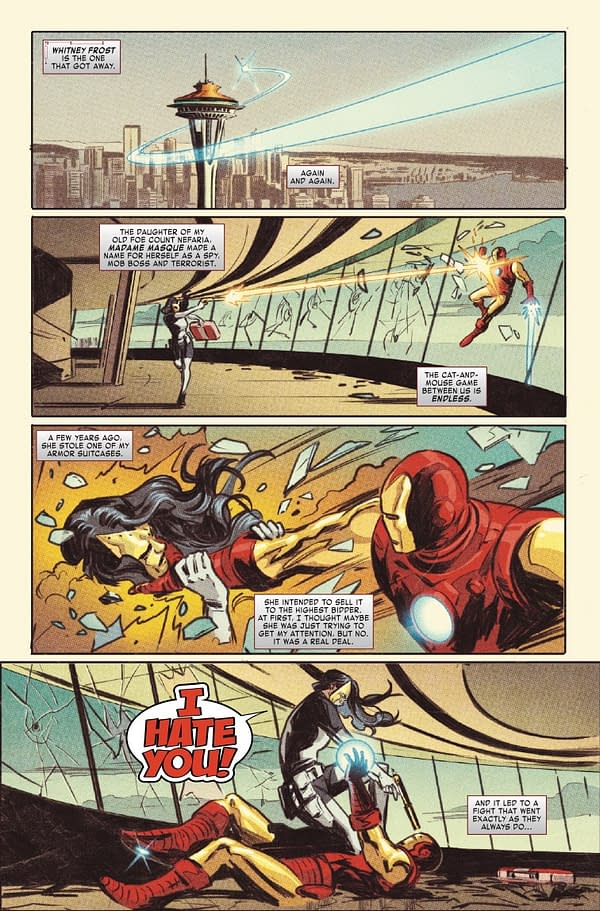 Interior preview page from IRON MAN #2 RYAN STEGMAN COVER