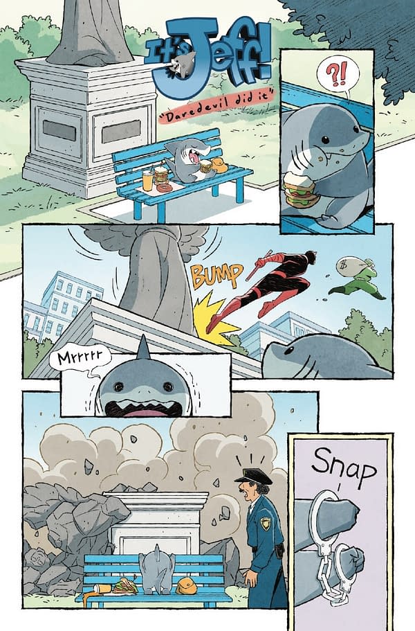 Interior preview page from IT'S JEFF MEETS DAREDEVIL #1 GURIHIRU COVER