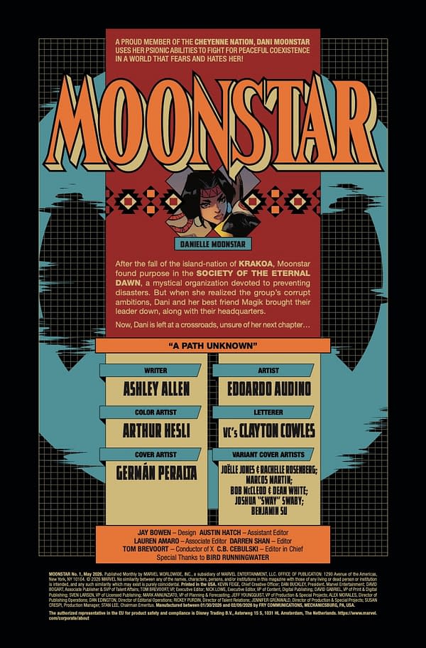 Interior preview page from MOONSTAR #1 GERMAN PERALTA COVER