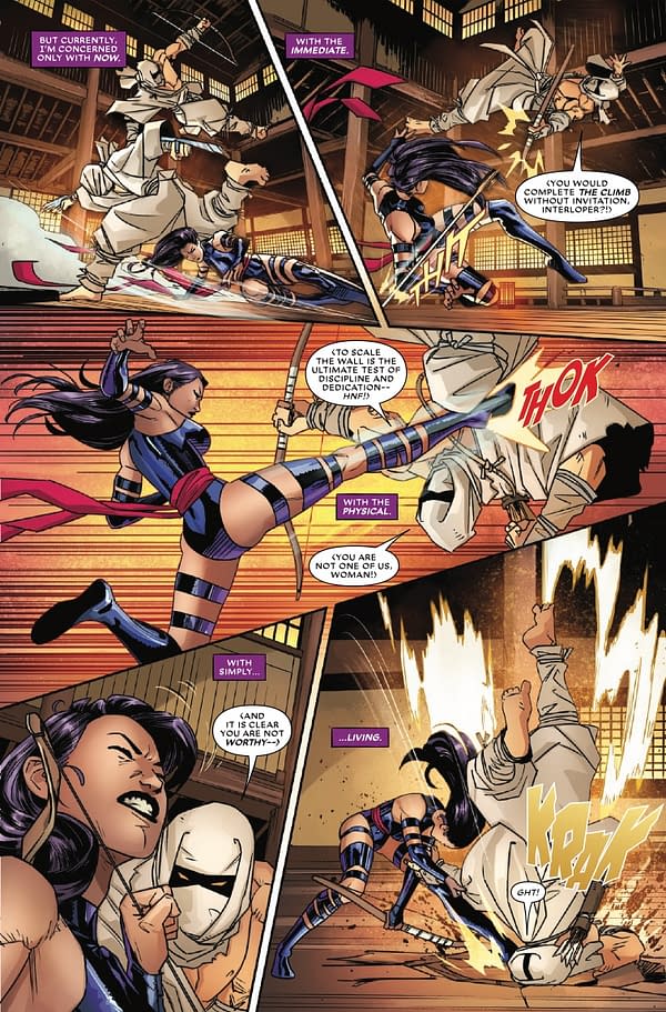 Interior preview page from PSYKLOCKE: NINJA #2 DERRICK CHEW COVER