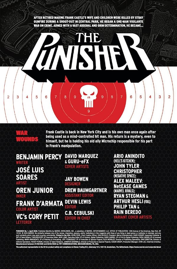 Interior preview page from PUNISHER #1 DAVID MARQUEZ COVER