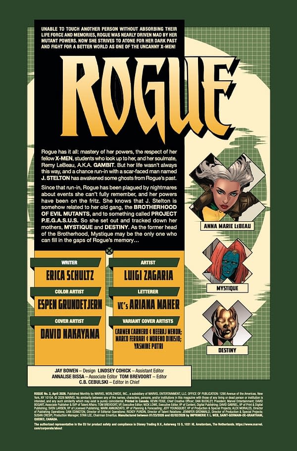 Interior preview page from ROGUE #2 DAVID NAKAYAMA COVER