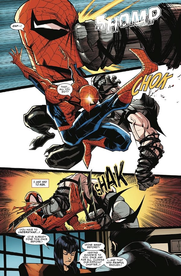 Interior preview page from SPIDER-MAN AND WOLVERINE #10 KAARE ANDREWS COVER