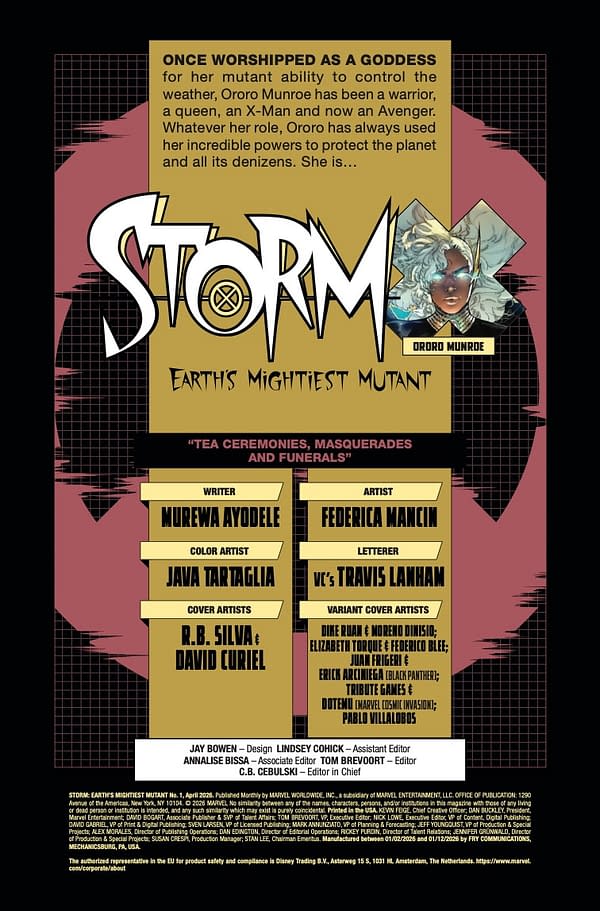 Interior preview page from STORM: EARTH'S MIGHTIEST MUTANT #1 R.B. SILVA COVER