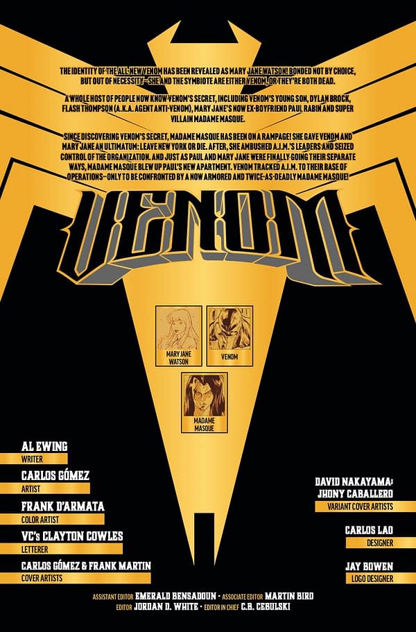 Interior preview page from VENOM #254 CARLOS GOMEZ COVER