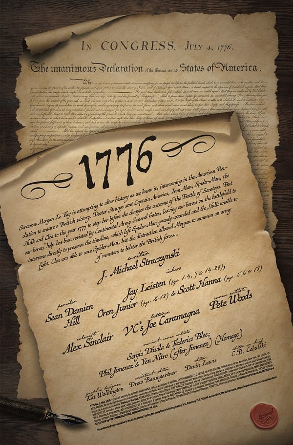 Interior preview page from 1776 #5 PETE WOODS COVER