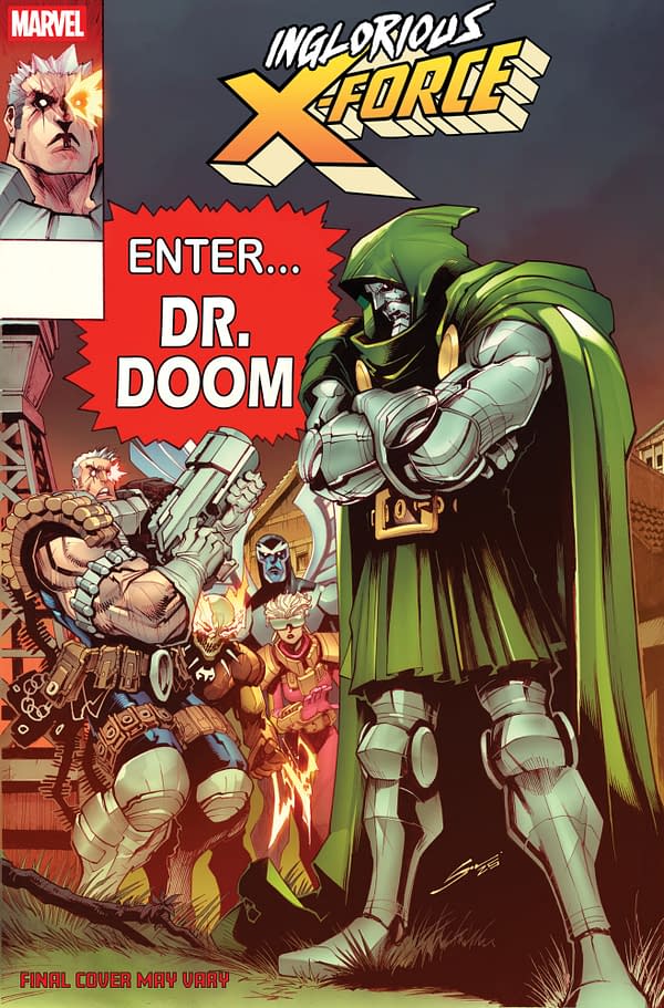 Cover image for INGLORIOUS X-FORCE #3 GERARDO SANDOVAL DOOM HOMAGE VARIANT
