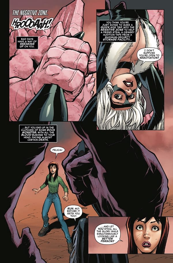 Interior preview page from BLACK CAT #8 ADAM HUGHES COVER