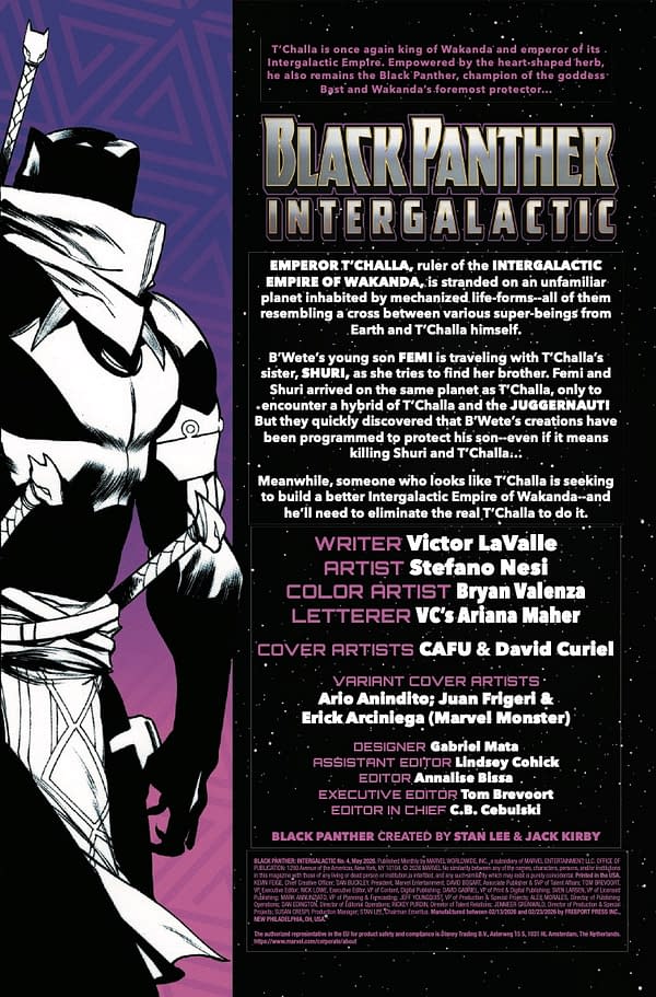 Interior preview page from BLACK PANTHER: INTERGALACTIC #4 CAFU COVER