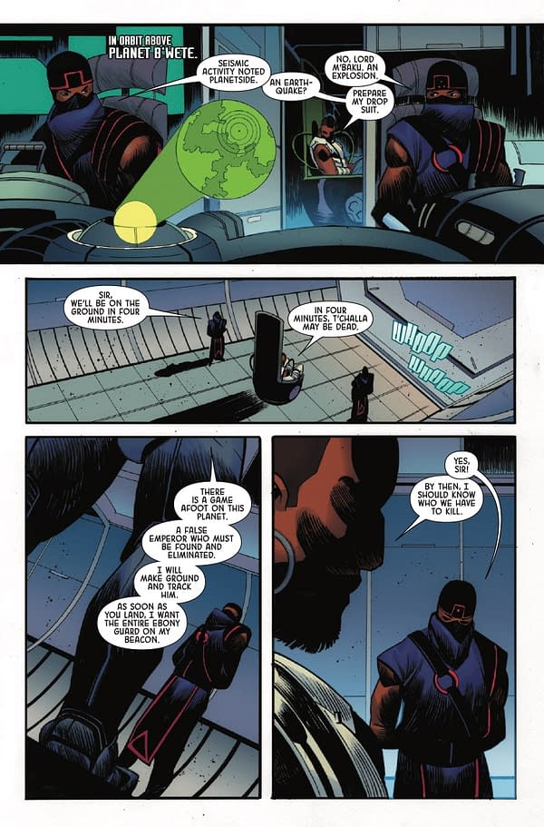 Interior preview page from BLACK PANTHER: INTERGALACTIC #4 CAFU COVER