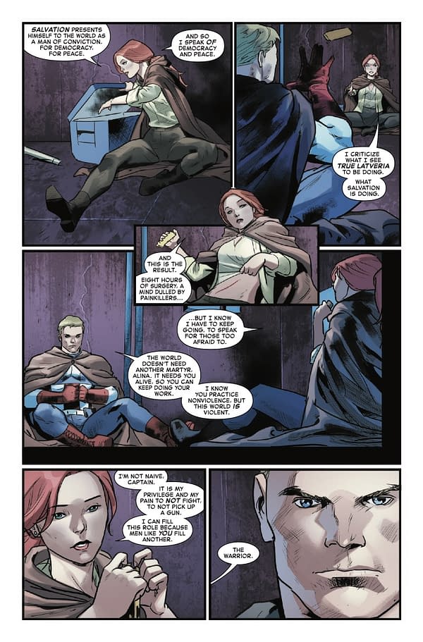 Interior preview page from CAPTAIN AMERICA #8 VALERIO SCHITI COVER