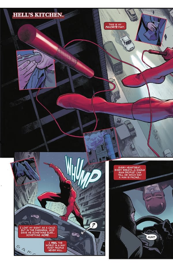 Interior preview page from DAREDEVIL #1 LEE GARBETT COVER