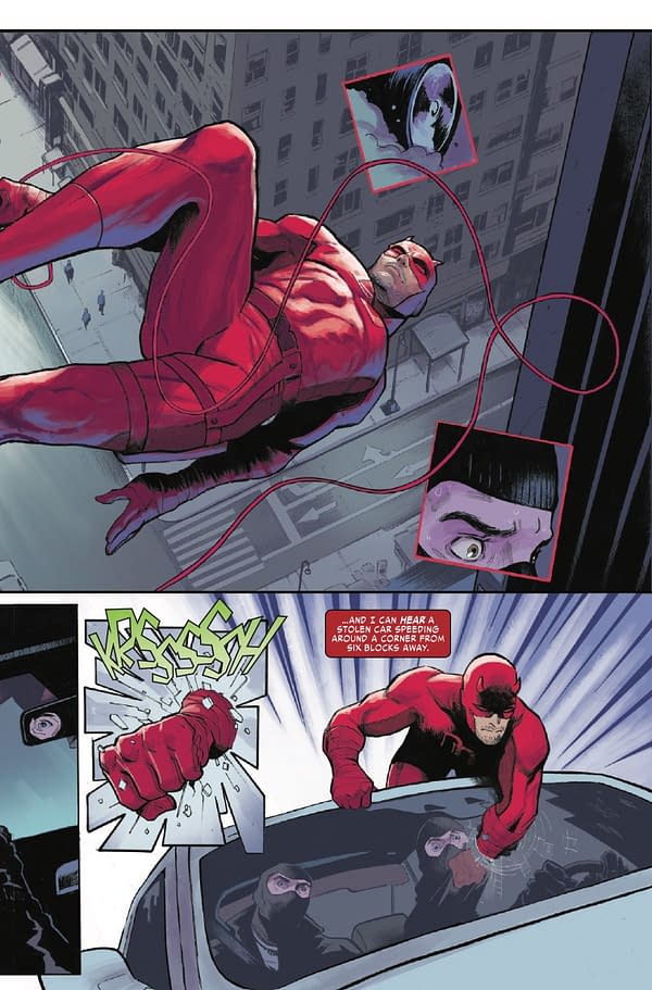 Interior preview page from DAREDEVIL #1 LEE GARBETT COVER
