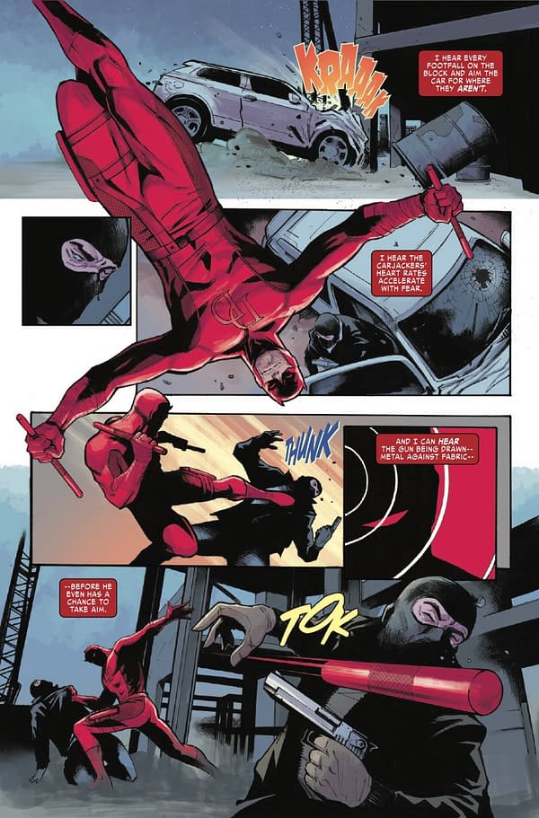 Interior preview page from DAREDEVIL #1 LEE GARBETT COVER