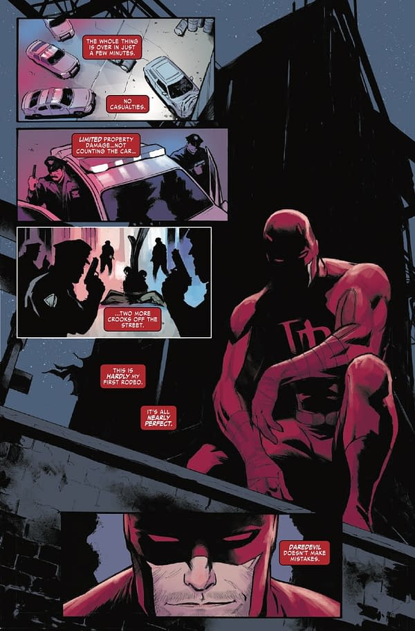 Interior preview page from DAREDEVIL #1 LEE GARBETT COVER