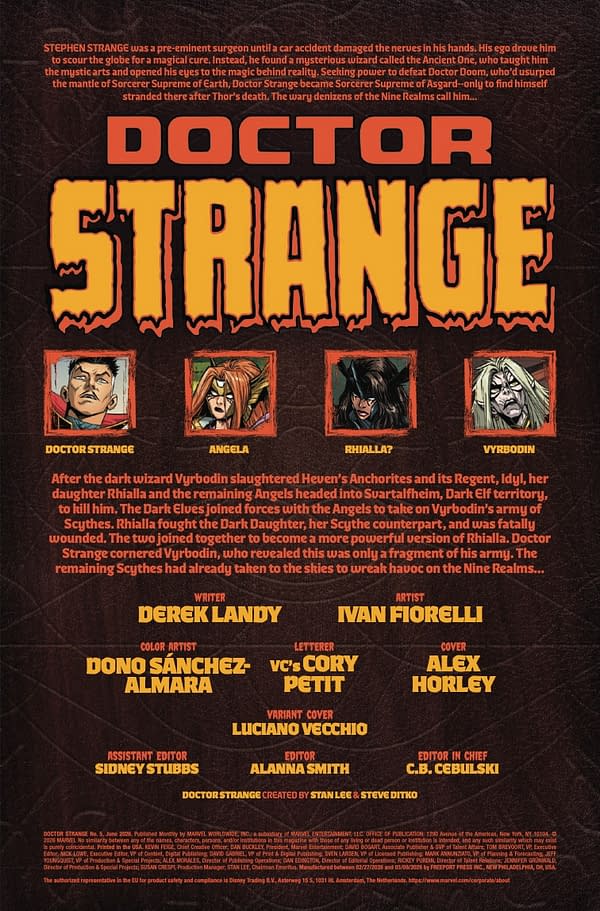 Interior preview page from DOCTOR STRANGE #5 ALEX HORLEY COVER