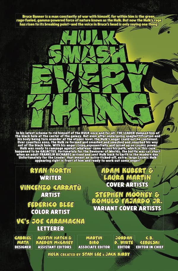 Interior preview page from HULK: SMASH EVERYTHING #4 ADAM KUBERT COVER