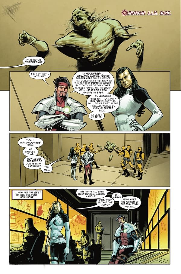 Interior preview page from IRON MAN #3 RYAN STEGMAN COVER