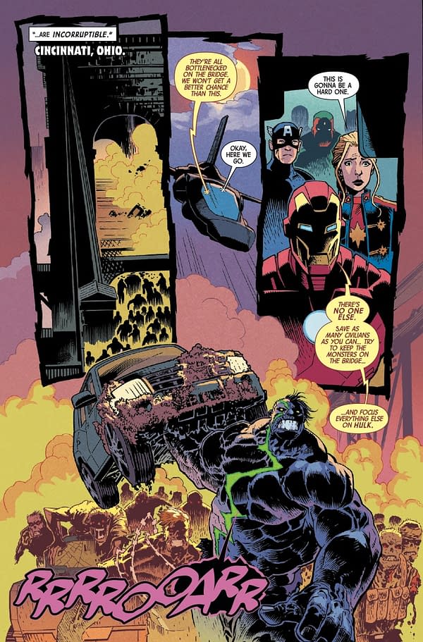 Interior preview page from INFERNAL HULK #5 NIC KLEIN COVER