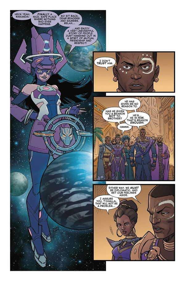 Interior preview page from MARVEL RIVALS: DUEL OF KINGS #1 STEPHEN SEGOVIA COVER