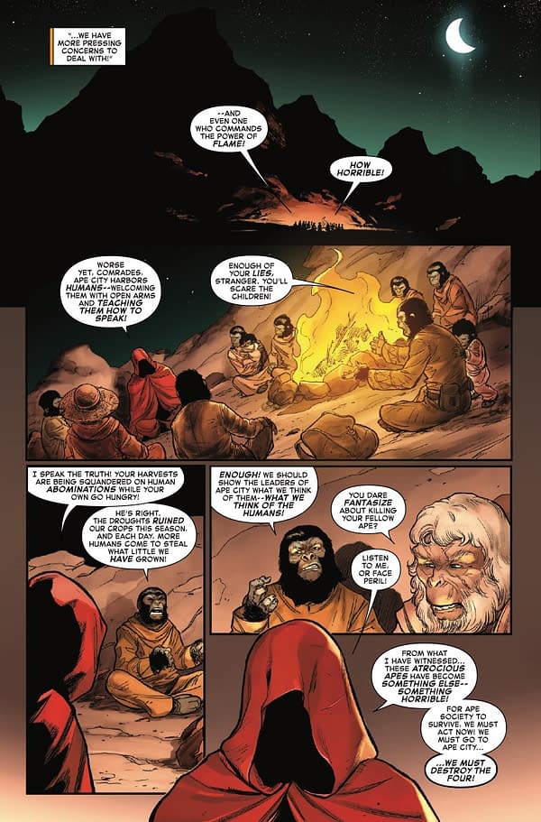 Interior preview page from PLANET OF THE APES VS FANTASTIC FOUR #2 GREG LAND COVER