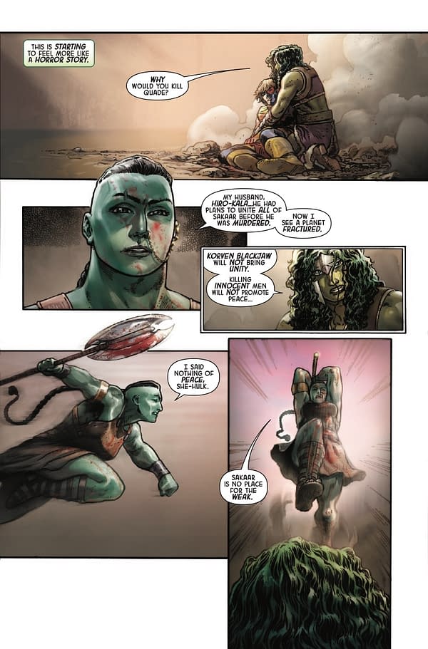 Interior preview page from PLANET SHE-HULK #5 AARON KUDER COVER